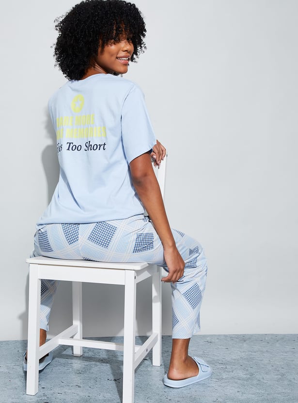 GINGER Printed Loungewear T-shirt