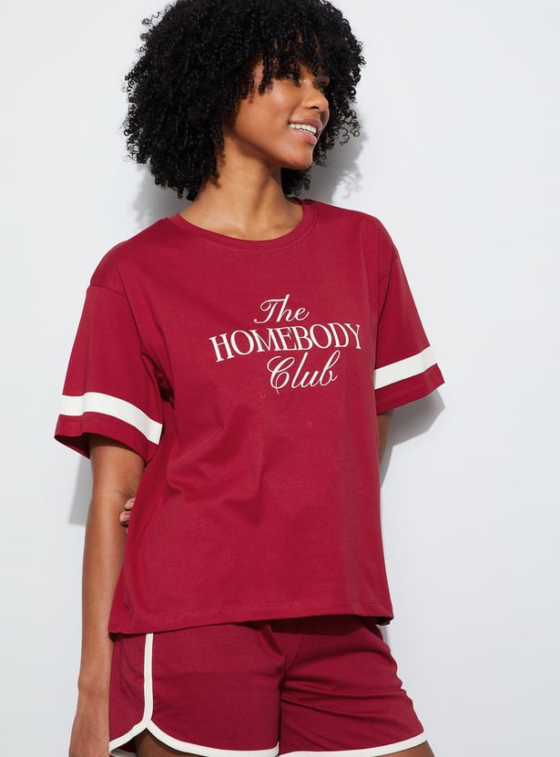 GINGER Typographic Print T-shirt
