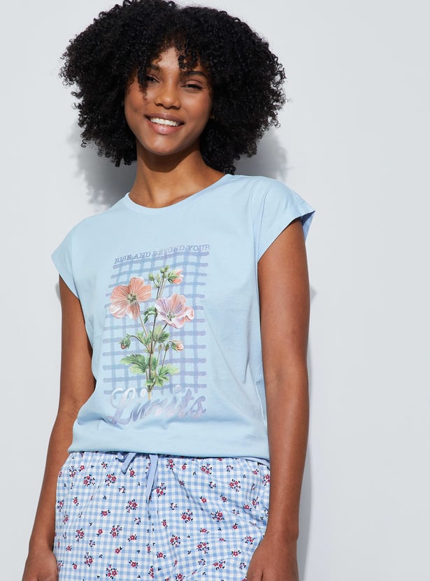 GINGER Floral Print Lounge T-shirt