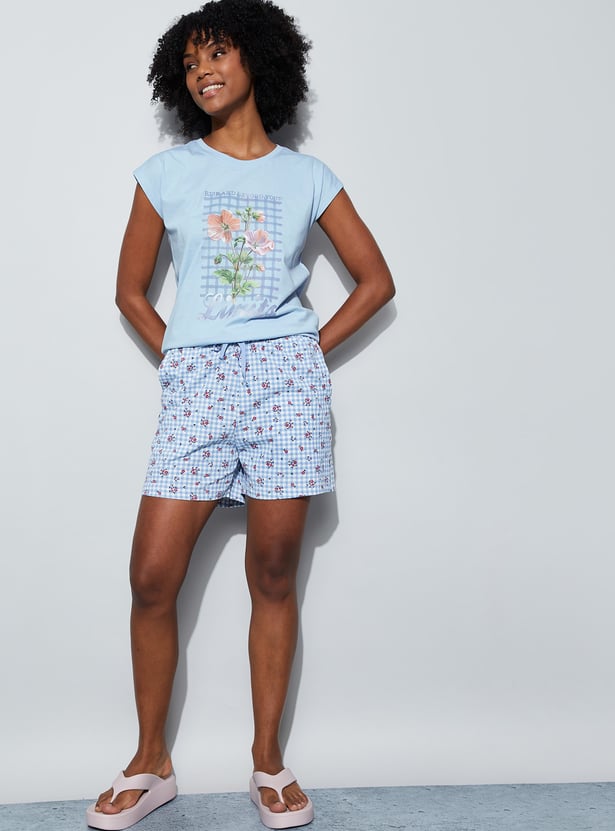 GINGER Floral Print Lounge T-shirt