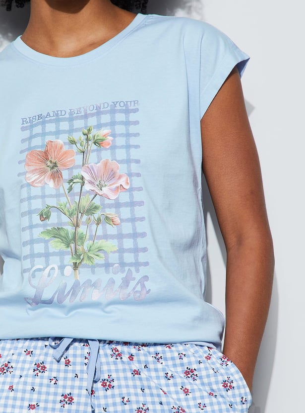 GINGER Floral Print Lounge T-shirt