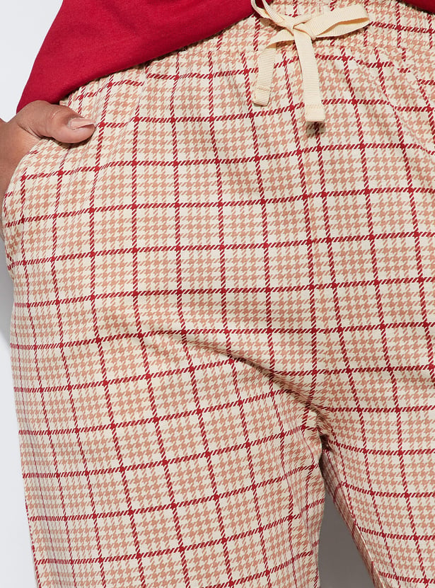 GINGER Checked Elasticated Pyjamas