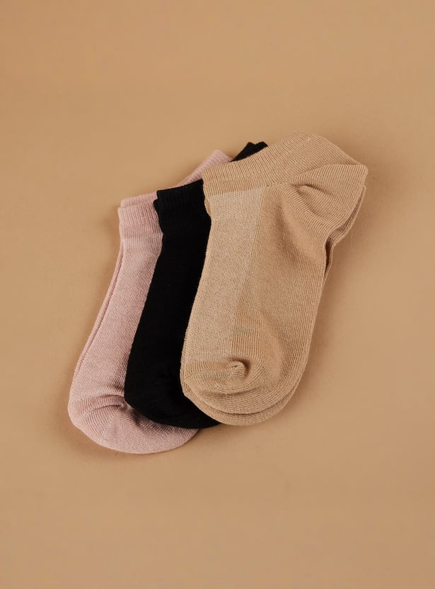 GINGER Knitted Bini Ankle-Length Socks - Pack of 3