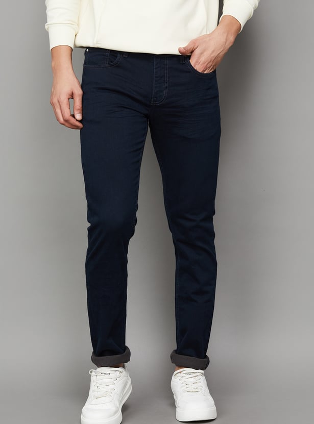 CELIO Darkwashed Slim Tapered Jeans