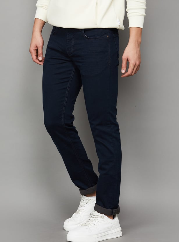 CELIO Darkwashed Slim Tapered Jeans