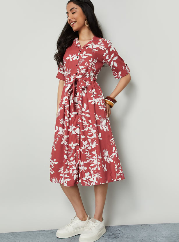 COLOUR ME Printed Shirt Dress