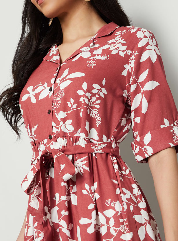 COLOUR ME Printed Shirt Dress