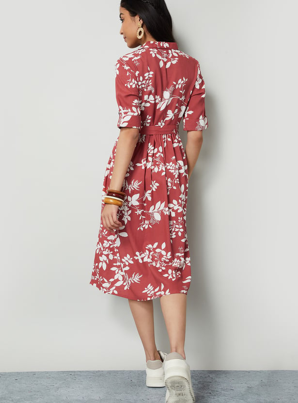 COLOUR ME Printed Shirt Dress