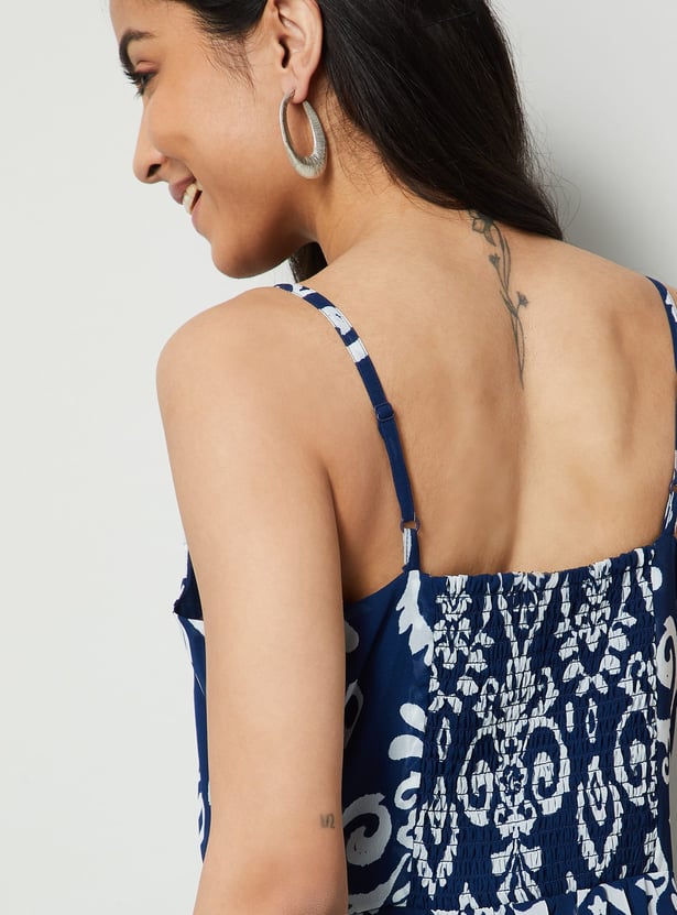 COLOUR ME BY MELANGE Printed Maxi Dress