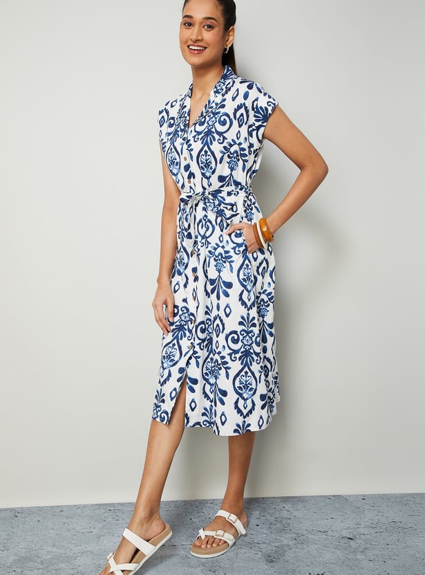 COLOUR ME Printed Shirt Dress