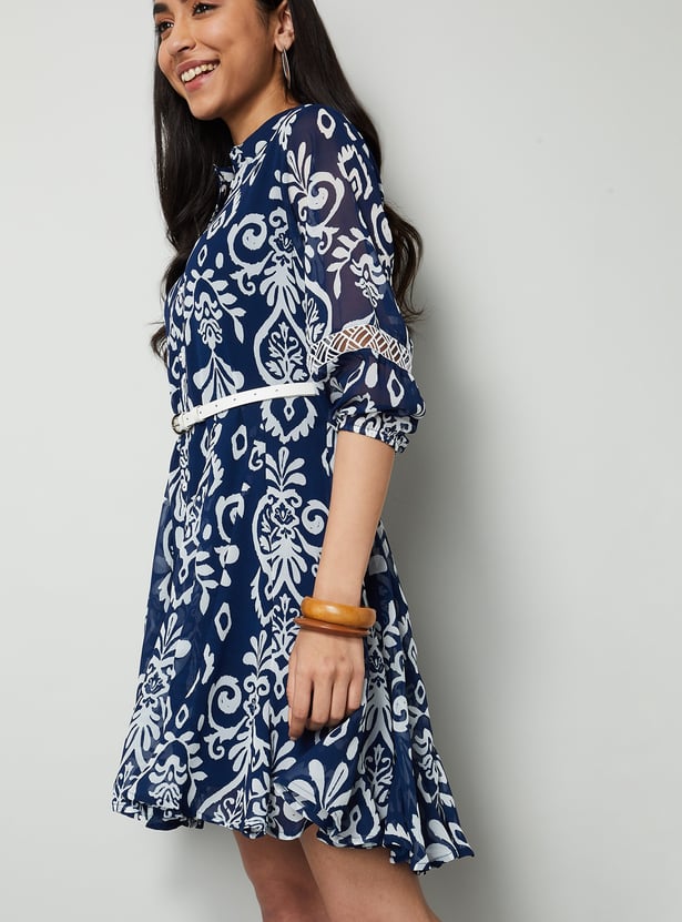 COLOUR ME Ethnic Motif Shirt Dress