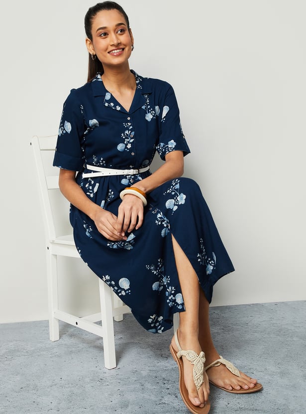 COLOUR ME Floral Print Midi Dress