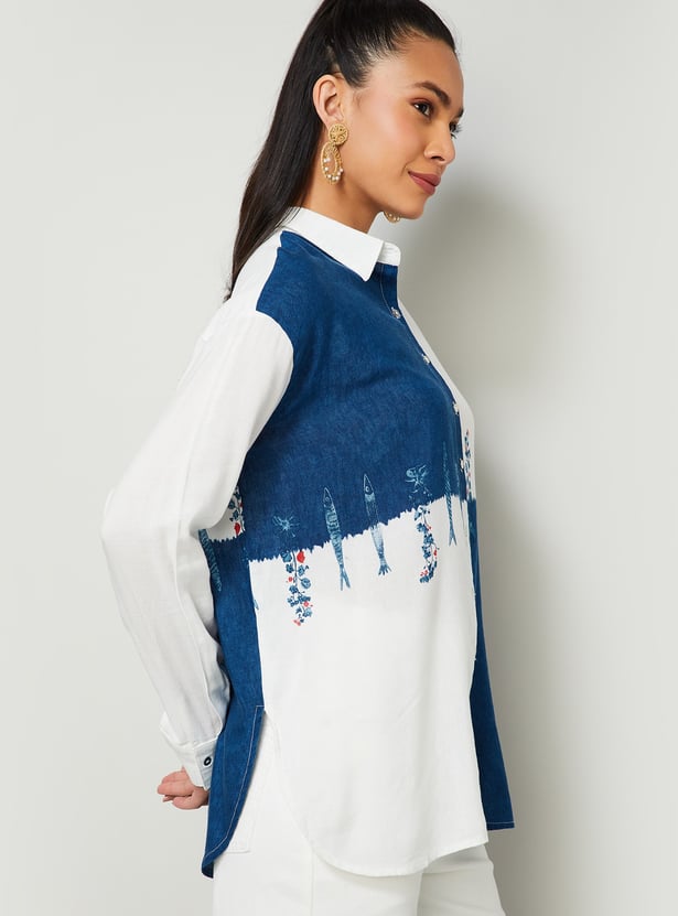 COLOUR ME Colourblock Shirt