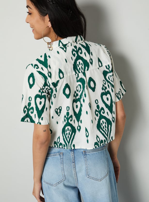 COLOUR ME Ikat Print Shirt