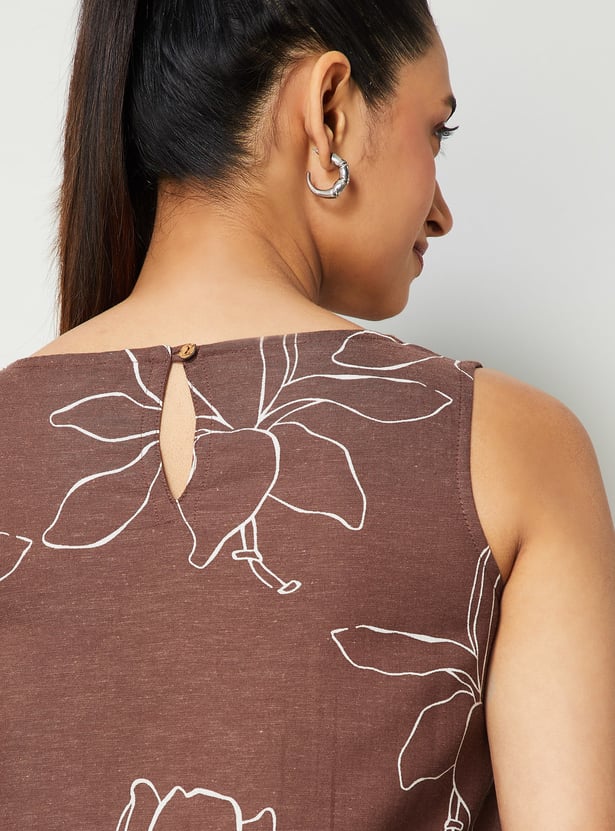COLOUR ME Floral Print Sleeveless Top