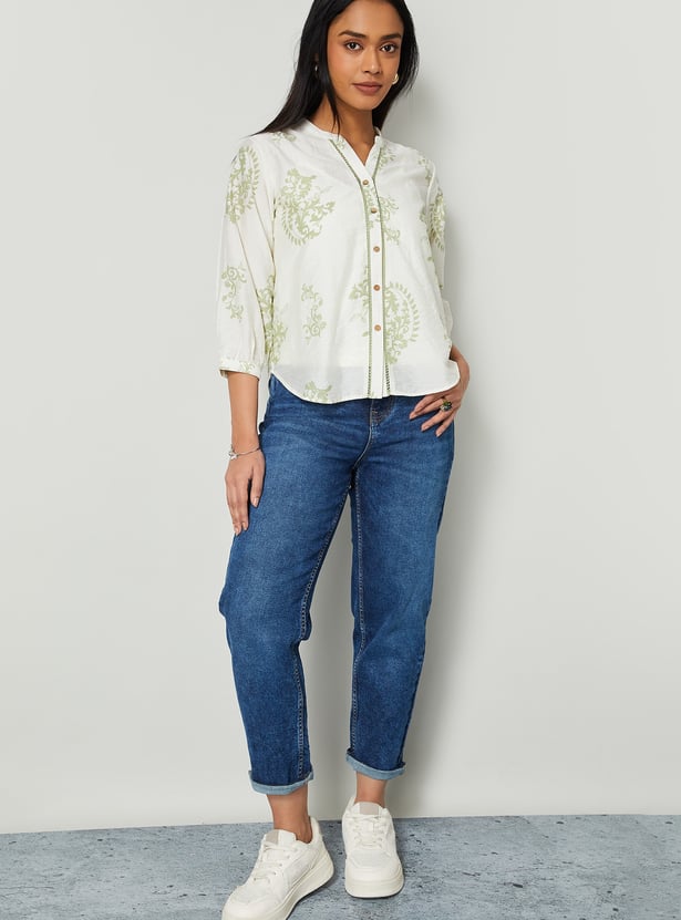 COLOUR ME Printed Top with Camisole