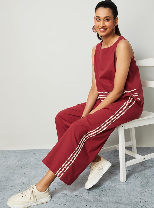 COLOUR ME Lace Taped Palazzos