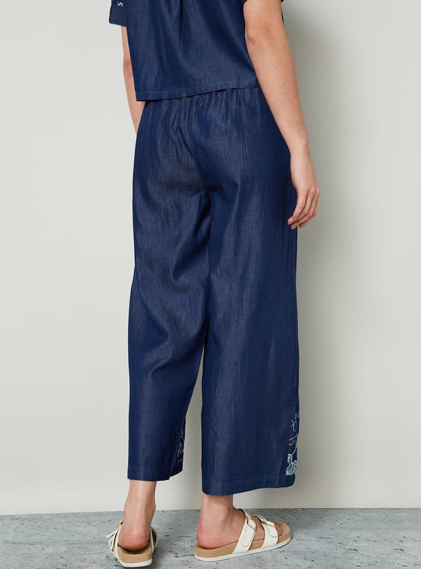 COLOUR ME Embroidered Straight Pants