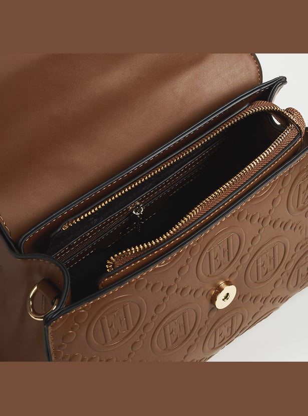 ELLE Embossed Handheld Bag