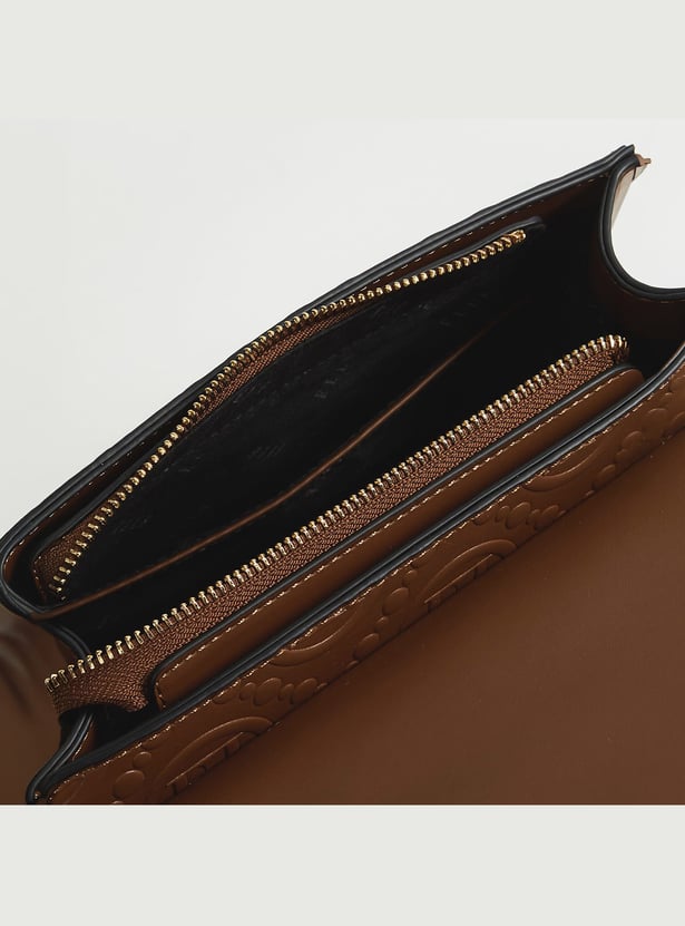 ELLE Embossed Handheld Bag
