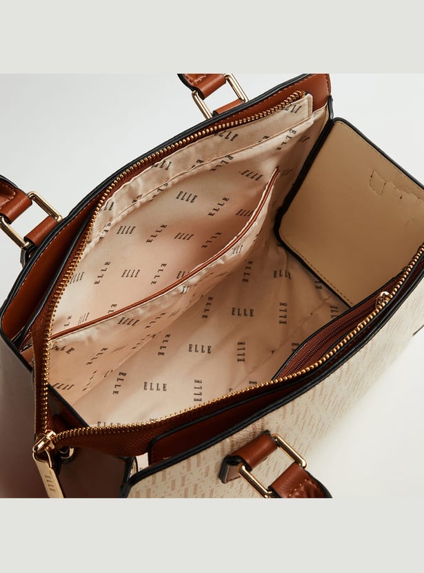 ELLE Printed Handheld Bag with Pouch