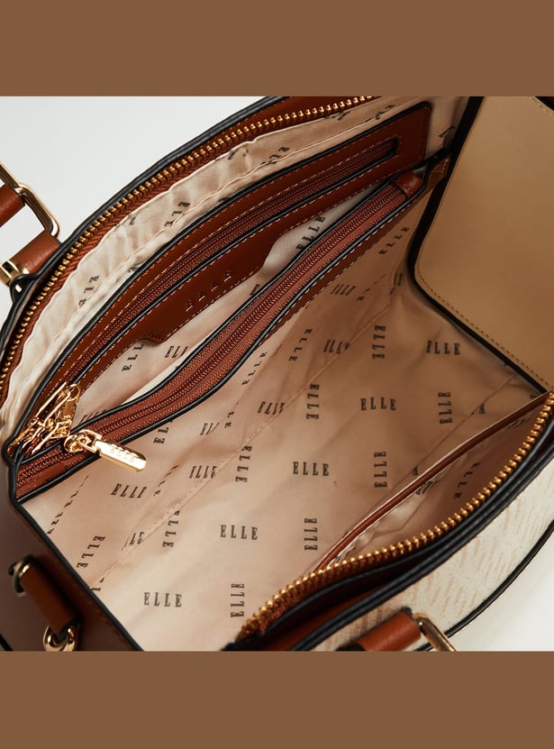 ELLE Printed Handheld Bag with Pouch