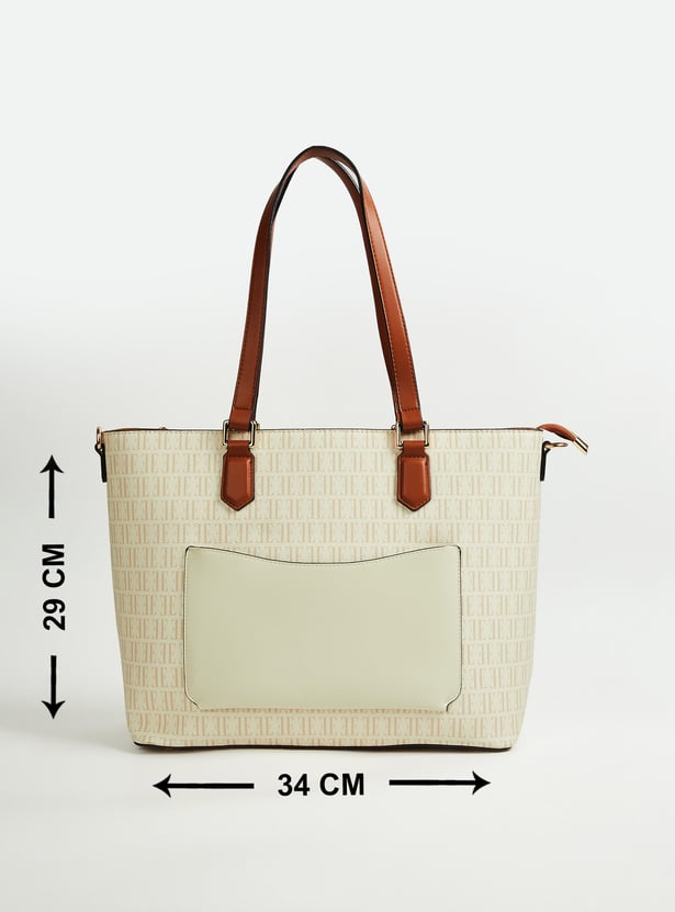 ELLE Monogram Shoulder Bag with Pouch