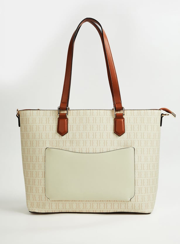ELLE Monogram Shoulder Bag with Pouch