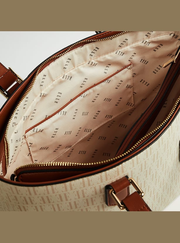 ELLE Monogram Shoulder Bag with Pouch