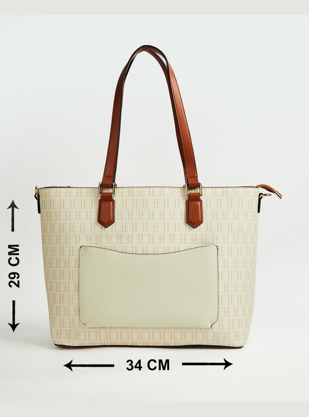 ELLE Monogram Shoulder Bag with Pouch