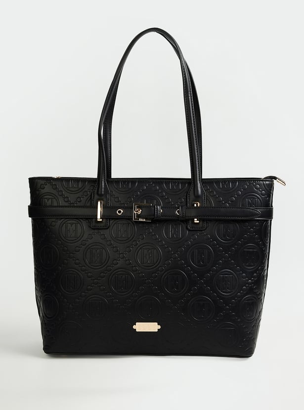 ELLE Embossed Shoulder Bag