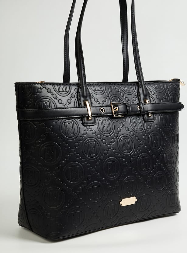ELLE Embossed Shoulder Bag