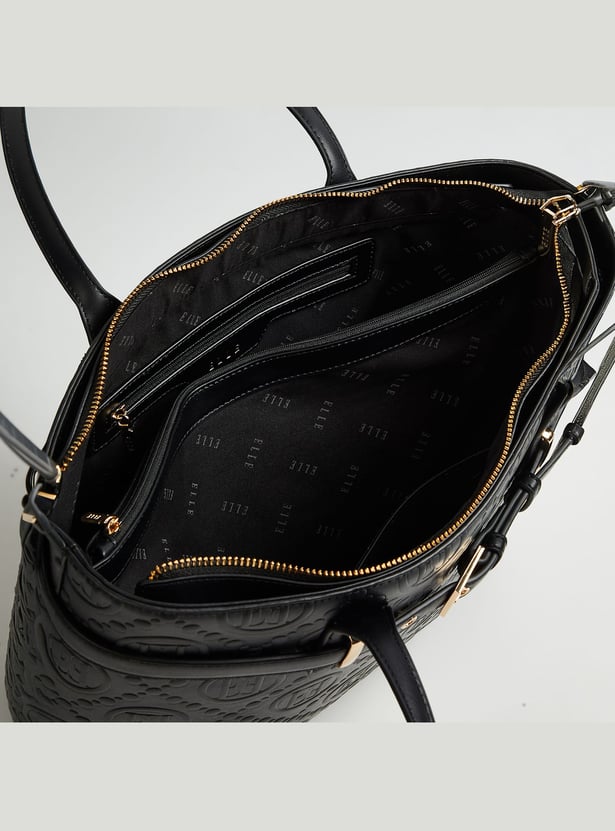 ELLE Embossed Shoulder Bag