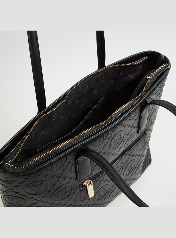 ELLE Embossed Shoulder Bag