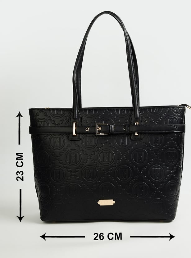 ELLE Embossed Shoulder Bag