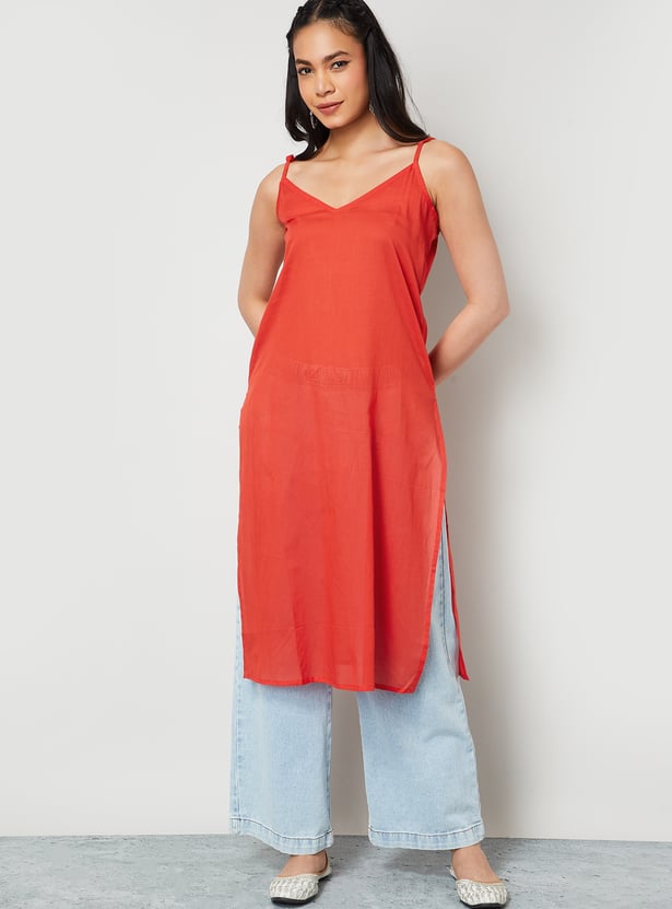 MELANGE Embroidered Straight Kurta