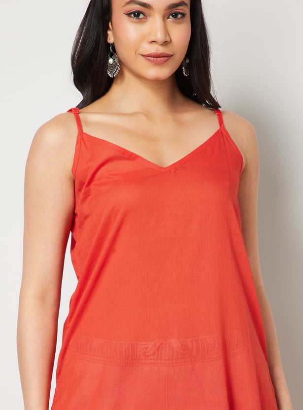 MELANGE Embroidered Straight Kurta