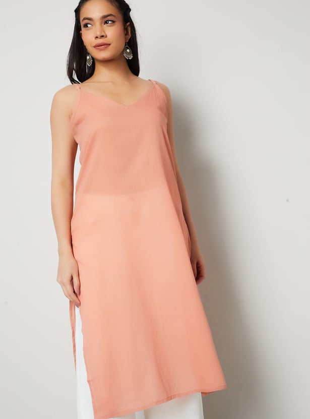 MELANGE Embroidered Straight Kurta