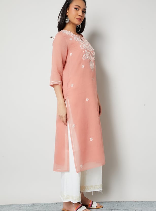 MELANGE Embroidered Straight Kurta