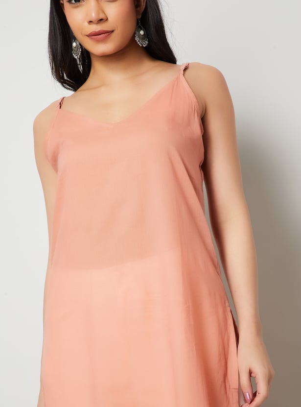 MELANGE Embroidered Straight Kurta