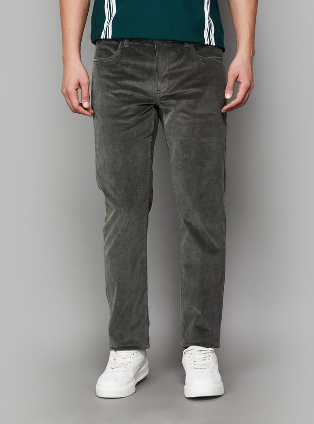 BLACKBERRYS Corduroy Textured Magna Trousers (Slim Comfort)