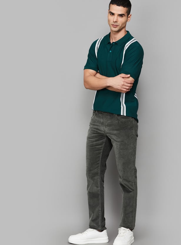 BLACKBERRYS Corduroy Textured Magna Trousers (Slim Comfort)