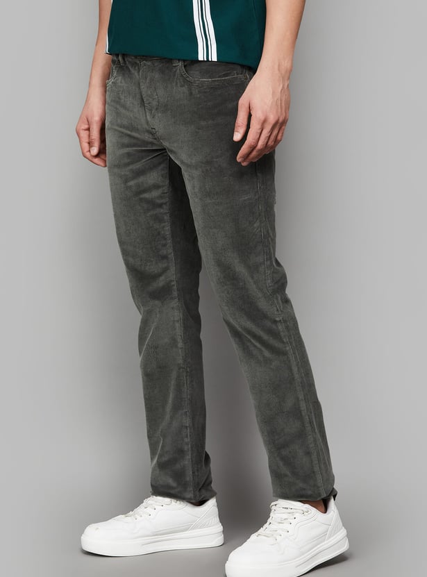 BLACKBERRYS Corduroy Textured Magna Trousers (Slim Comfort)