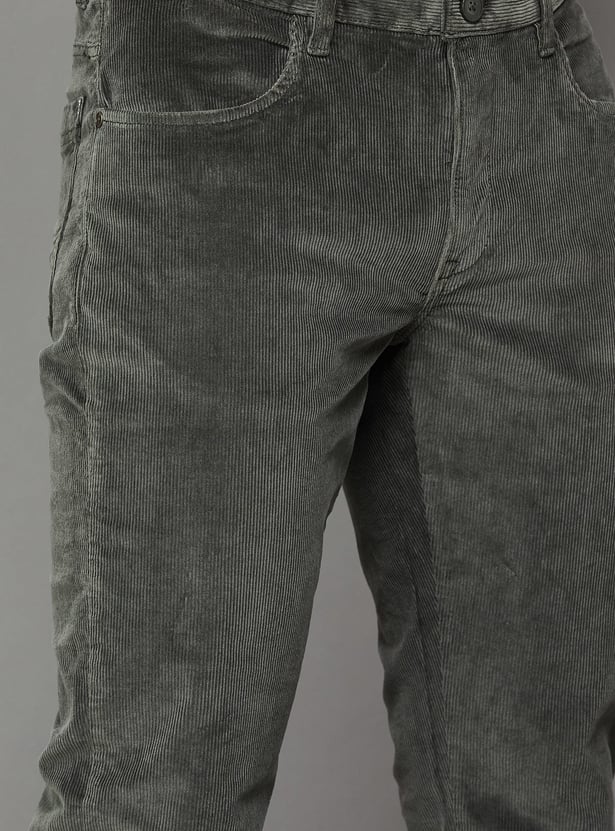 BLACKBERRYS Corduroy Textured Magna Trousers (Slim Comfort)