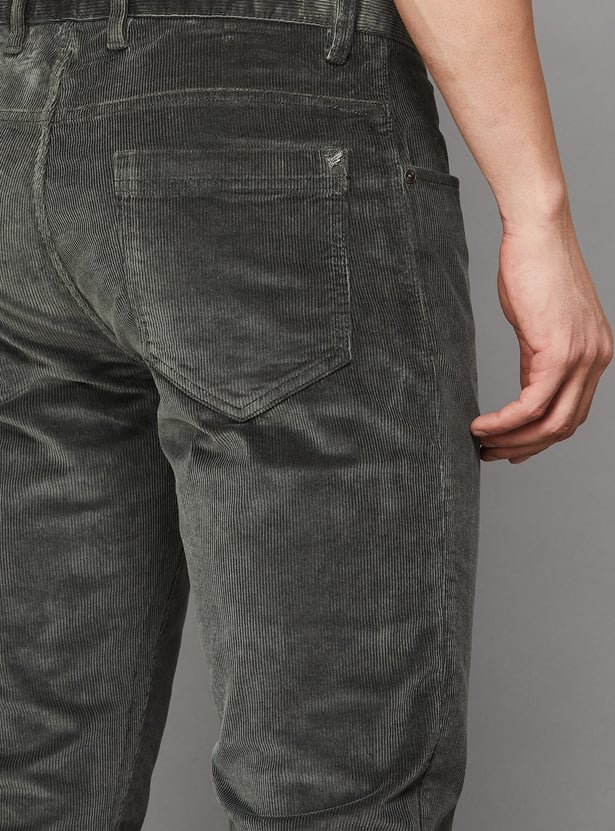BLACKBERRYS Corduroy Textured Magna Trousers (Slim Comfort)