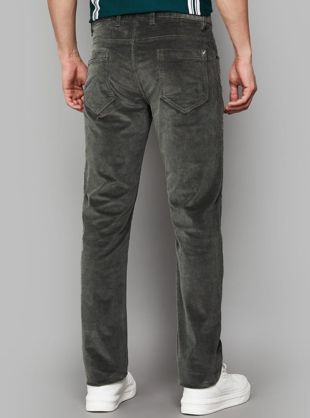 BLACKBERRYS Corduroy Textured Magna Trousers (Slim Comfort)