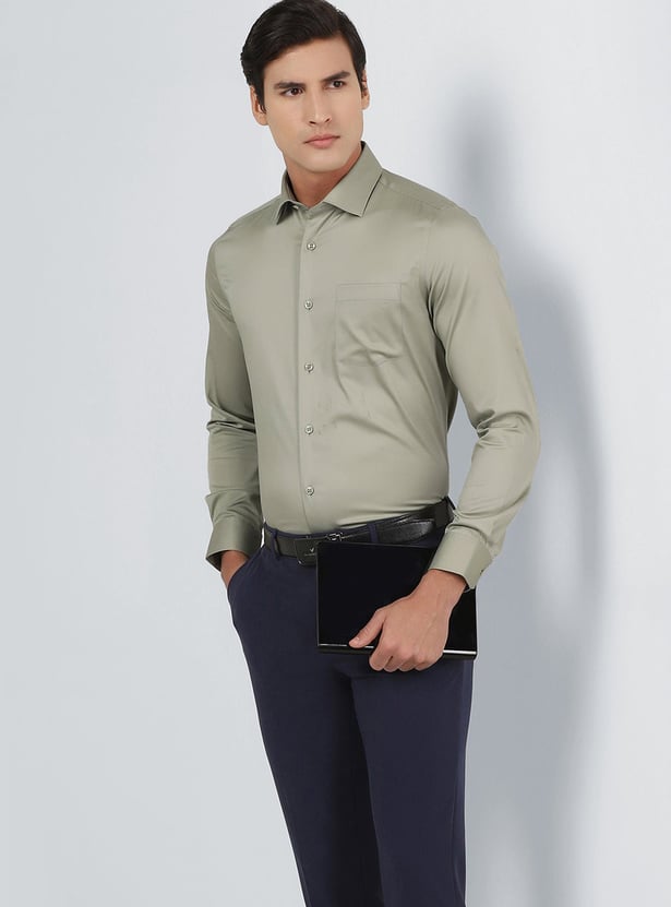 BLACKBERRYS Solid Slim Fit Formal Shirt