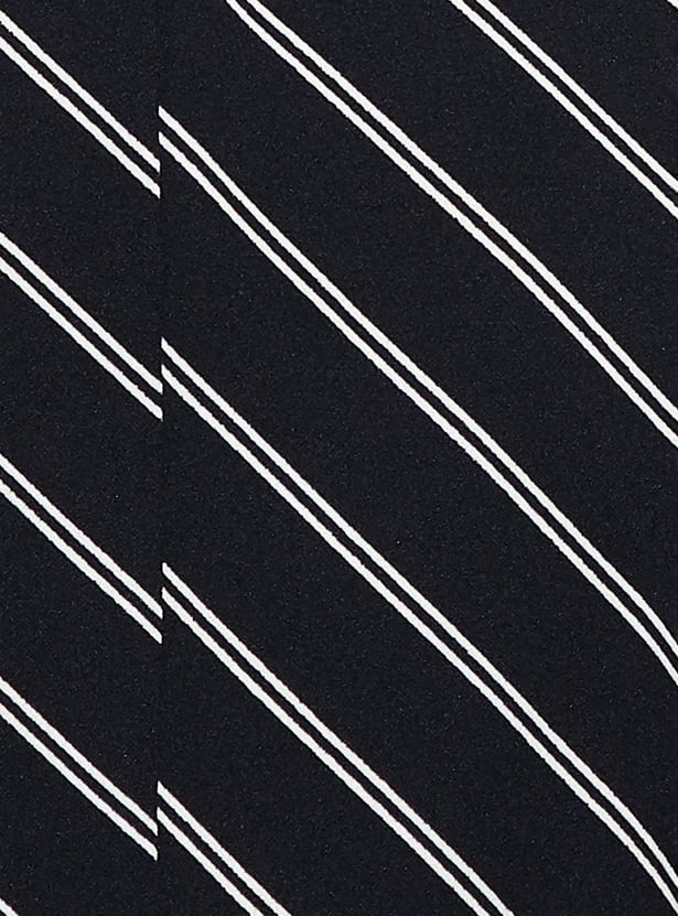 CODE Striped Belted A-line Dress