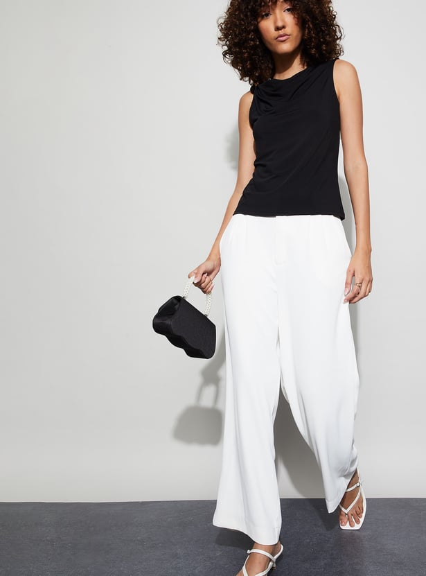 CODE Solid Cowl Neck Top