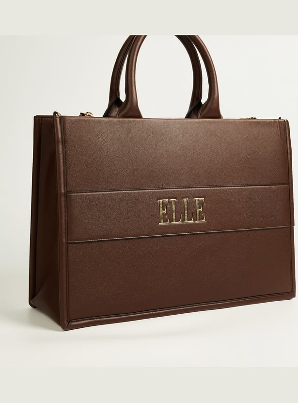 ELLE Solid Handheld Bag